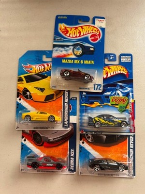 Hot Wheels Mazda/Lamborghini/Honda Nightburnerz-HW Performance Lot of 5 C61