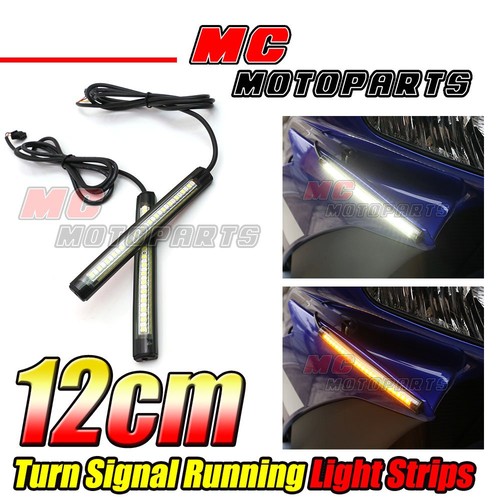 Tira de luces LED delanteras Faro 120mm + Indicador para moto Kawasaki - Imagen 4 de 5