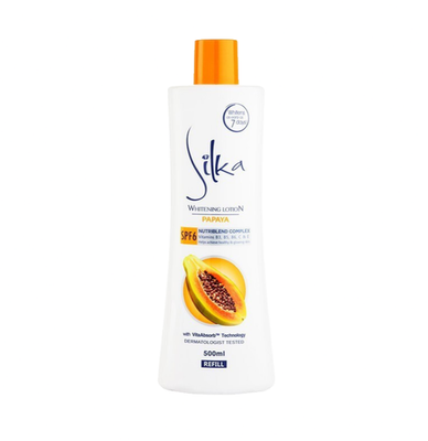 Silka Papaya Lotion 500ml (Large Refill Size) - Skin