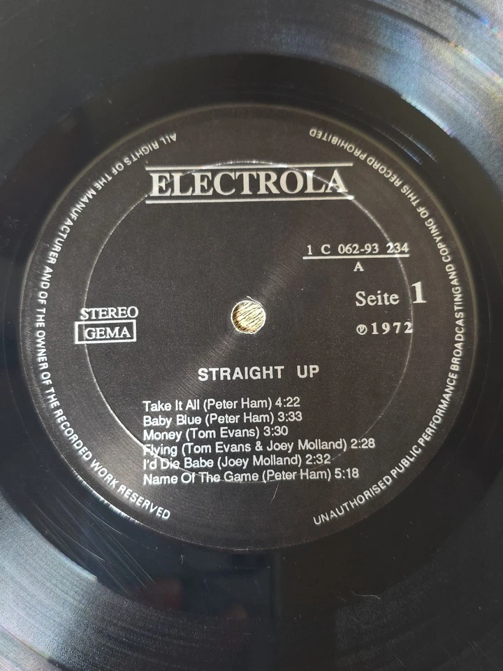 Badfinger - Straight Up - Vinyl LP 1972 German IMPORT VG+/EX - Image 4 of 4