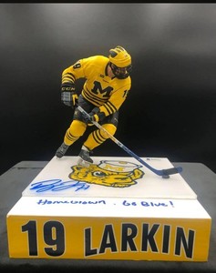 Dylan Larkin Autographed Michigan Custom Figurine 