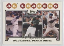 2008 Topps League Leaders Alex Rodriguez Carlos Pena David Ortiz #61 HOF 2z3