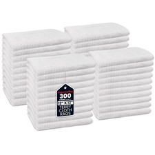 New White Terry Cotton Wash Cloth for Cleaning 12x12 inch Face Towel 25 lbs. Box