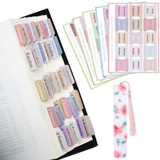 Bible Tabs for Women, 75Pcs Stickers Study,Bible Journaling Morandi