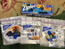 2001 Halloween Ziploc Sandwich & Treat Bags Open Box Quantity 18 - 7" x 6 3/8”