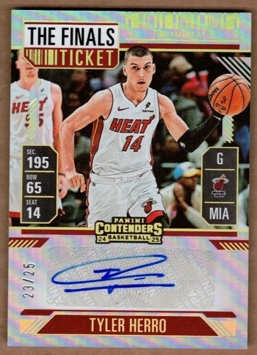 TYLER HERRO 2024-25 Panini Prizm NBA Red Refractor /299 #98 Heat