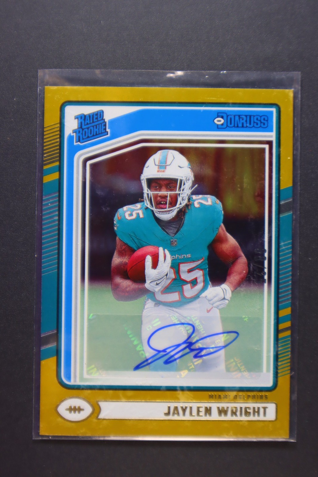Jaylen Wright Panini Donruss #344 Autograph Gold