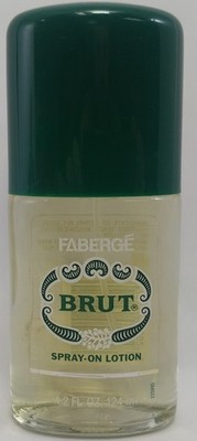 VINTAGE FABERGE BRUT AFTER SHAVE LOTION 4.2 OZ SPLASH GLASS  BOTTLE