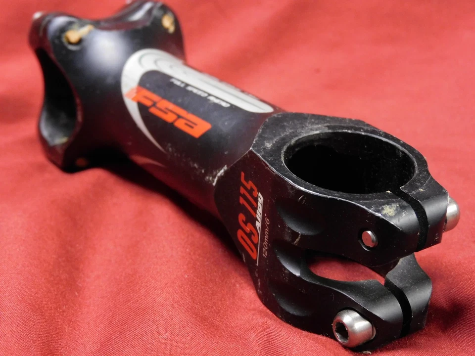 Titanium Bolts Threadless FSA OS 115 Black Alloy Stem 120 x 31.8mm +/- 6° 152 gr - Image 3 of 4