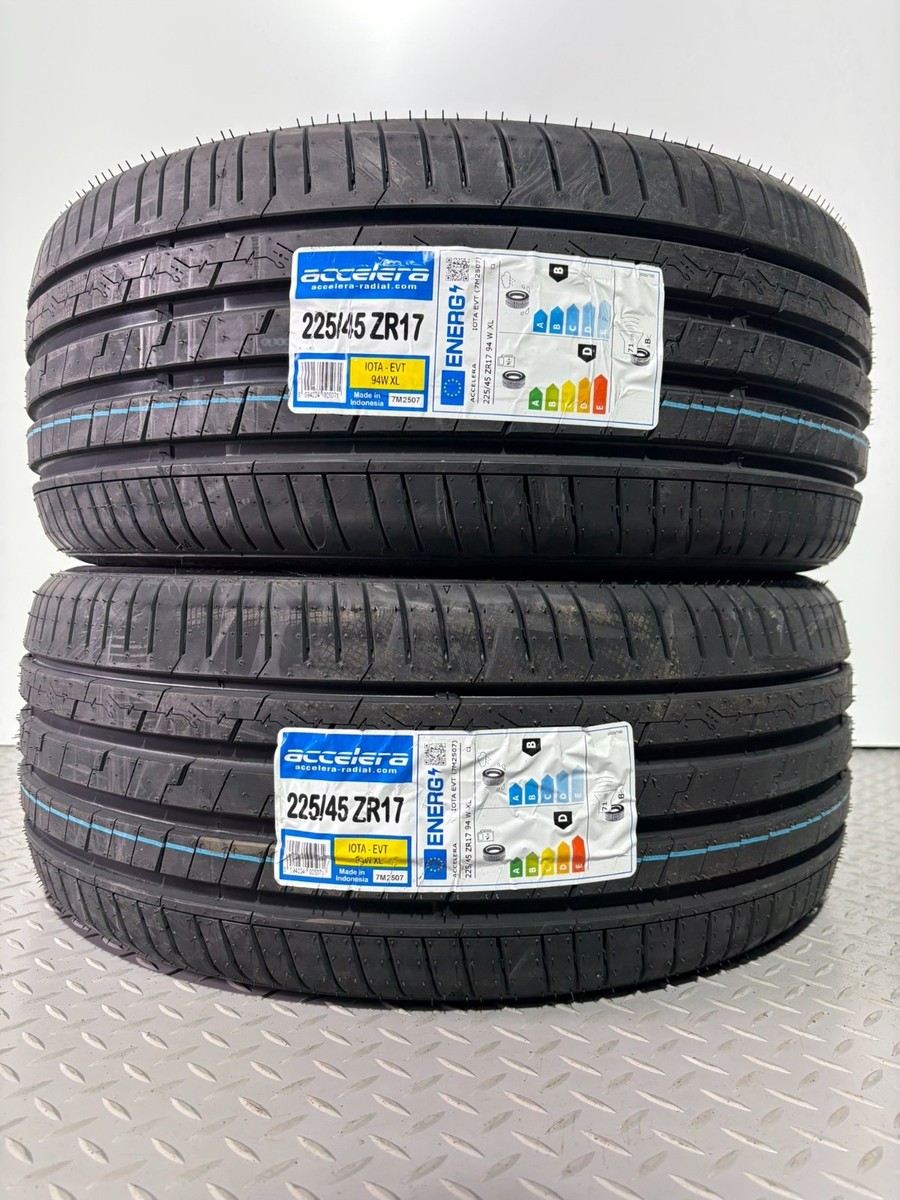 2 X 225/45ZR17 94W ACCELERA 225 45 17 EXTRA LOAD 225/45R17 TYRES B