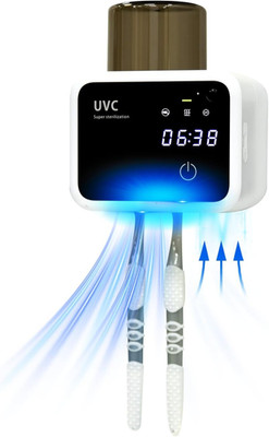 Toothbrush Cleaner and Toothbrush Holder, Cleaning Light, Fan Dry and Thermostat