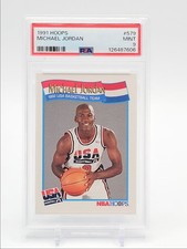 MICHAEL JORDAN 1991-92 NBA HOOPS USA BASKETBALL TEAM #579 PSA 9 Q6277