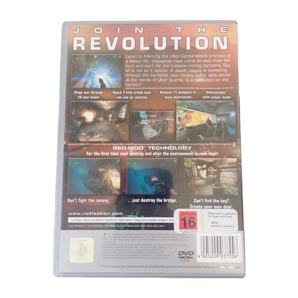 Red Faction Platinum Edition - PlayStation 2 PS2 PAL - Free Post - Image 2 of 4
