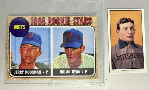 1968 O-Pee-Chee - Nolan Ryan, Jerry Koosman #177 (RC) and 1909 T-206 Honus Wagne