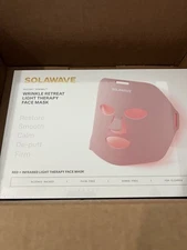 SOLAWAVE Radiant Renewal Wrinkle Retreat Light Therapy Face Mask ~ SEALED BOX