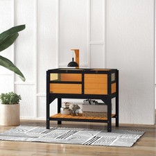 Wooden Tortoise House W/ Shelf Storage, Light Support Frame, Tray