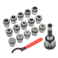 For Milling Machine, Lathe 1/8''-1'' 15Pack ER40 Collet Set R8 Shank Chuck Tools