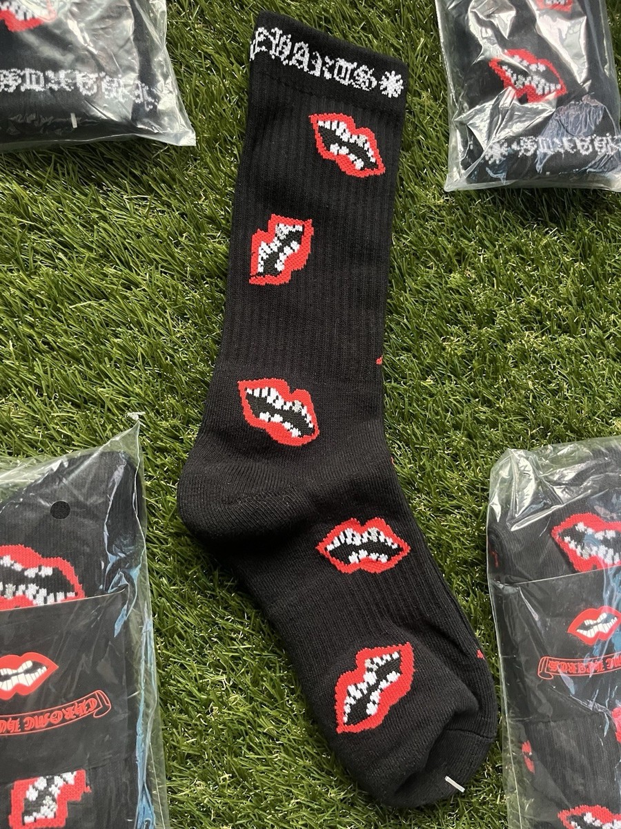 Chrome Hearts Matty boy comped socks “Black & Red” One size | eBay