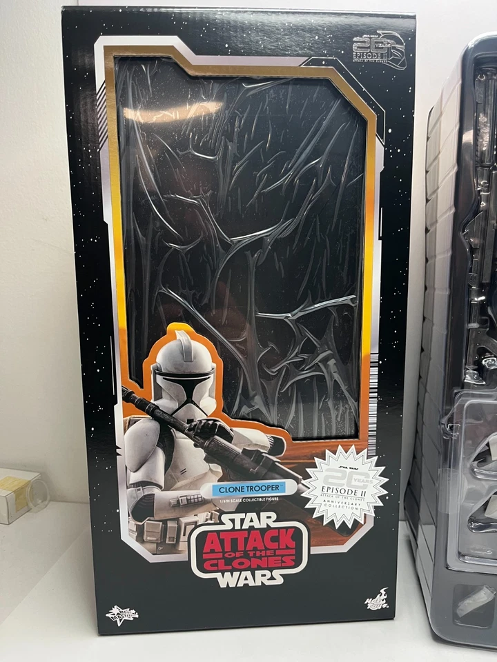 HOT TOYS STAR WARS MMS647 20 ANIVERSARIO CLONE TROOPER CAJA ABIERTA COMPLETA AOTC Foto 2 de 4