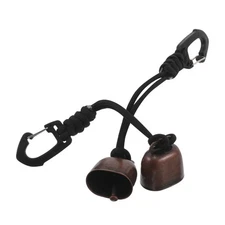 2 Pcs Outdoor Anti-bear Bell Charms for Dog Collars Bronze Vintage