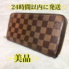 VUITTON Louis Vuitton Damier Zippy Wallet Round Zipper
