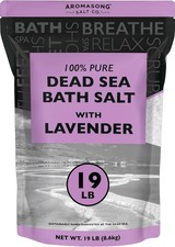Aromasong Pure Dead Sea Salt for Soaking with 100 Natural Lavender 19 LB