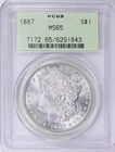 1887 Morgan Silver Dollar PCGS MS65 OGH