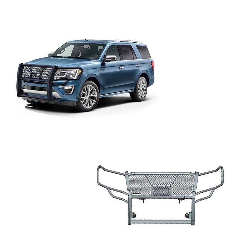 Black Horse Rugged HD Grille Guard Modular Black fit 2018-2024