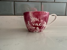 Portobello Inspire Large You & Me Pink Bone China Coffee Tea Mug