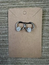 Sparkling silver Hoop Earrings