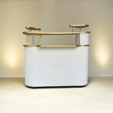 Mid Century Gold & Cream Retro Drinks Cocktail Bar 1970’s 120cm (w) x 110 x 65