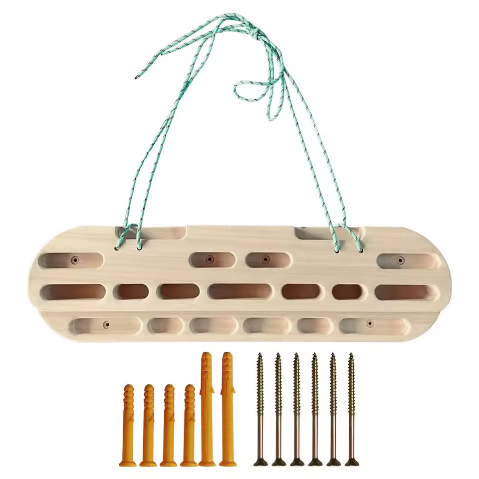 Planche suspension training climbing fingerboard hangboard bois 55cm - 2