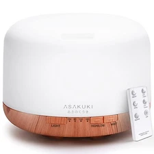 ASAKUKI 500ml Premium, Essential Oil Diffuser, 5 in 1 Ultrasonic Aromatherapy