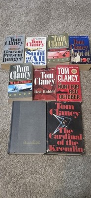 Jack Ryan series written by Tom Clancy Hard Cover And PB lot of 9 books