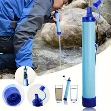 Portable Camping Hiking Emergency Life Survival Purifier Water Filter Straw Tool