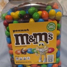 M M's Peanut Chocolate Milk Chocolate Candies Jar 62oz