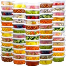 60 Sets 120-Piece Deli Containers with Lids 8 oz Leak-Proof BPA Free