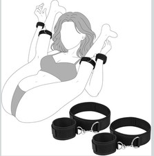 Leg Restraints Wrist to Thigh Bondage Cuffs Set