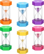 6 Stück Sanduhr Set für Kinder, 1-30 Min Bu...
