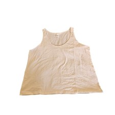 H&M White Cotton Tank Top Women’s Large Sleeveless Scoop Neck Basic