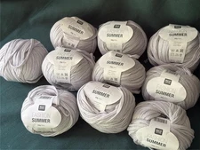 Rico Design "Summer Fashion" Cotton Ribbon Yarn Pale Gray  10 50 gram balls