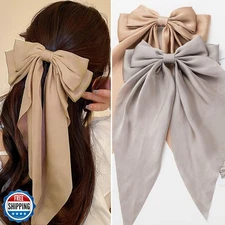 Hair Bows 2 PCS Oversized Long-tail Cute Aesthetic Hair Accessories - Large H
