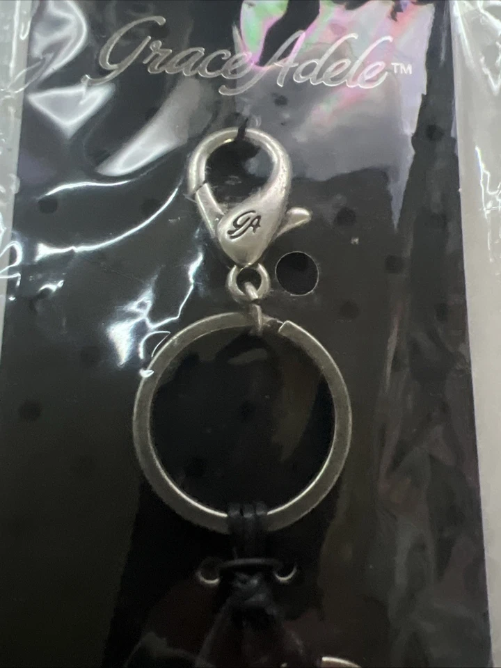 Grace Adele Amuleto Plata Dijes Clip En Llavero Cartera Bolso Plumas Foto 3 de 4