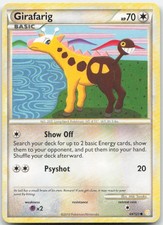 Girafarig 64/123 Common HeartGold & SoulSilver Pokemon Moderately Played on eBay