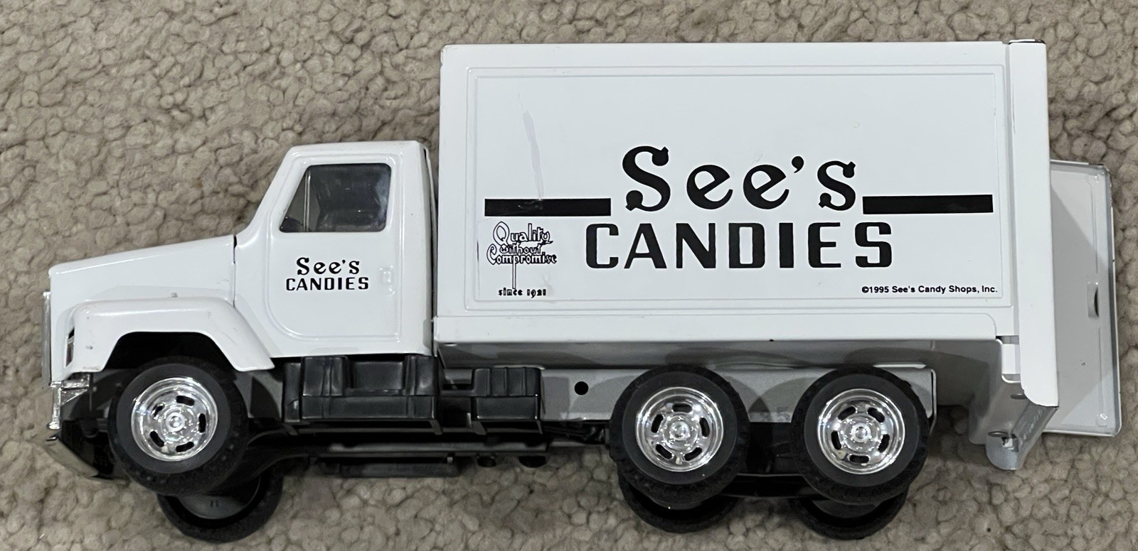 See's Candies DeliveryTruck + Ford Roadster Car Die Cast Metal by ERTL 1987