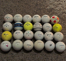 24 Mixed Brand  Golf Balls White/Yellow/Blue Titleist Callaway Srixon