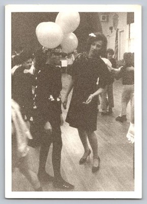 People Dancing Party 1960s 1970s Snapshot Photograph Balloons Event