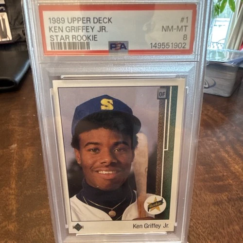 Upper Deck 1989 Star Rookie Ken Griffey Jr. #1 PSA 8 Mariners Baseball Card