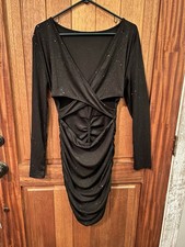 Womens Black Sparkly Dress Size Medium