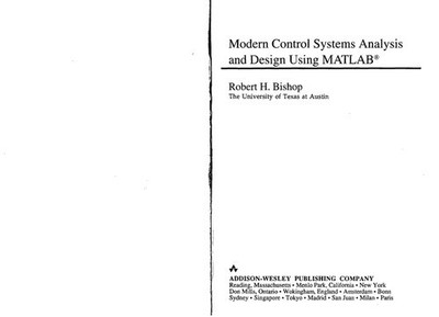 Modern Control Systems : Analysis and Design Using MATLAB Robert